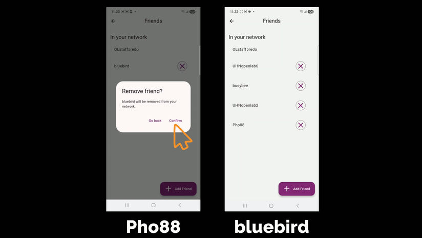ORN App - Remove Friend